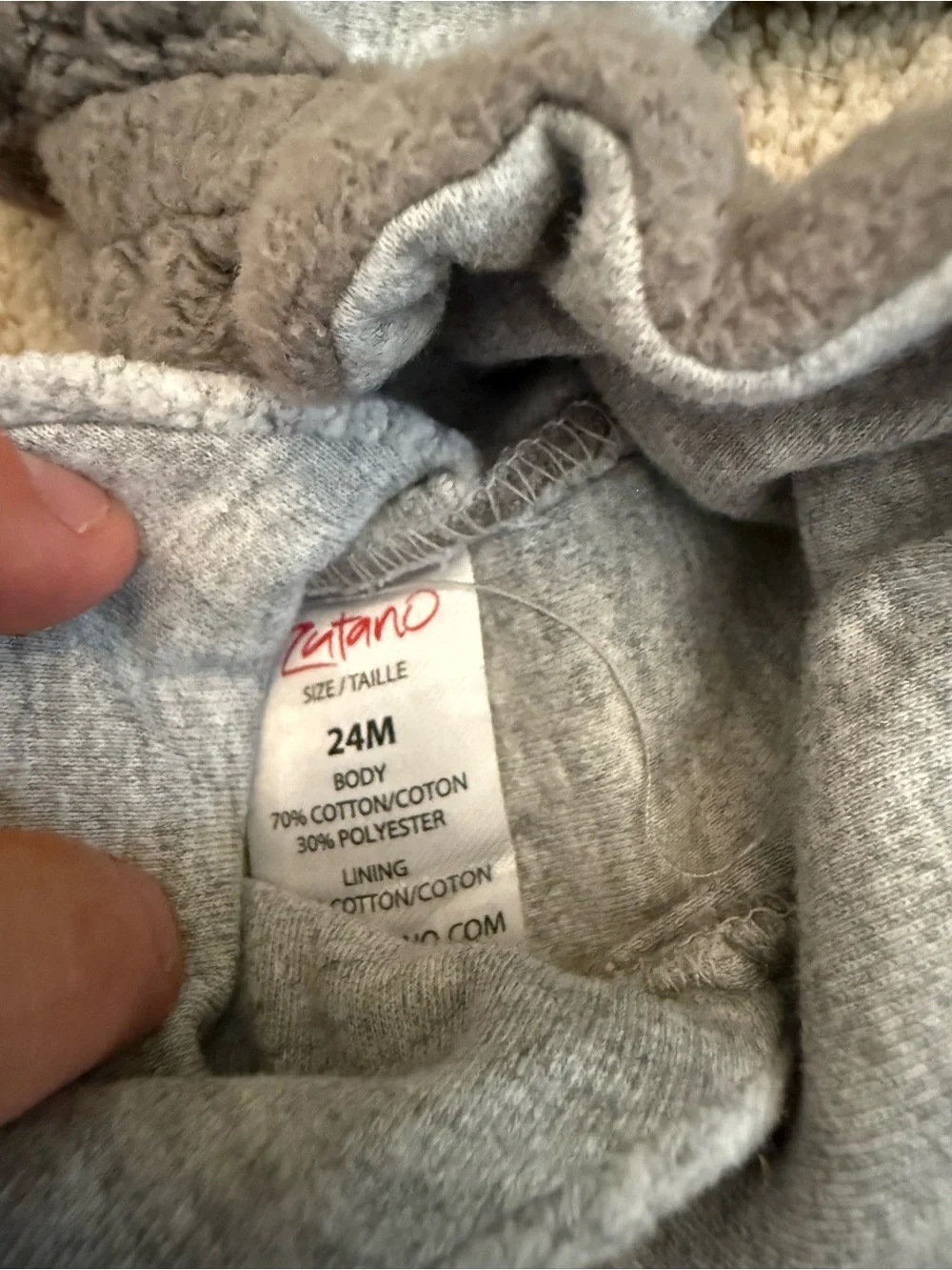 Zutano Kids Fleece Slippers in Light Blue, Gray & Cream